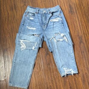 Distressed Blue Jeans for women
